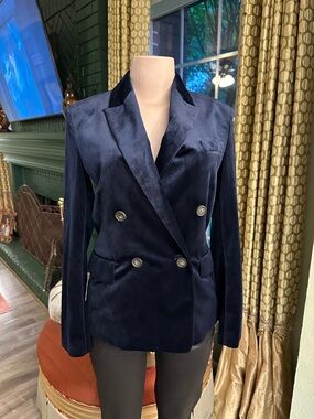 Vince Navy Velvet Women's Blazer